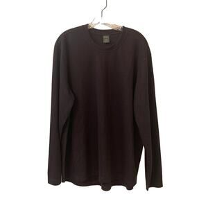 Eddie Bauer Long Sleeve Shirt, Breathable, Black, Size XL